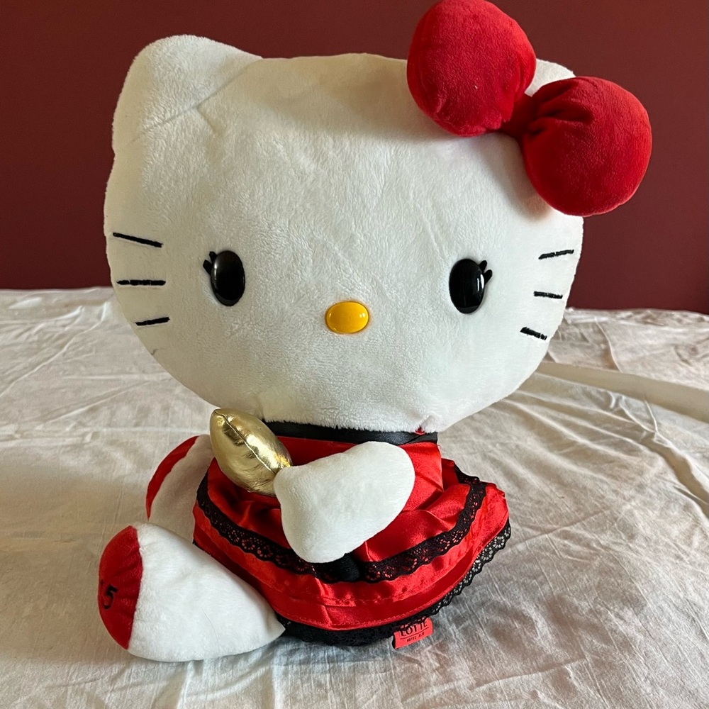 Hello Kitty Lotte Plush Toy with Red Bow “Hotel Jeju ” 2015‎
